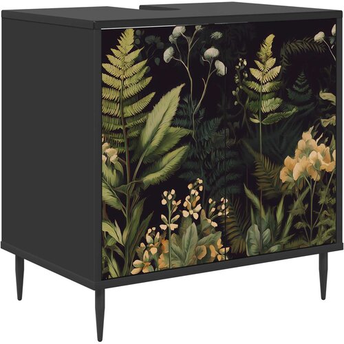  Kupaonski ormar RHENEN Crni hrast 60 x 40 x 61 cm Slike