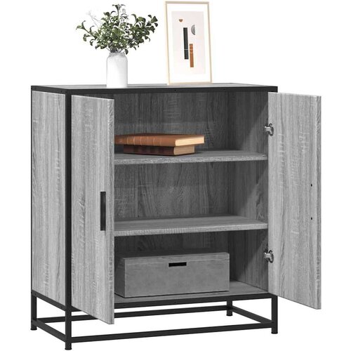 VidaXL Komoda boja hrasta sonome 68x35x76 cm konstruirano drvo metal Slike