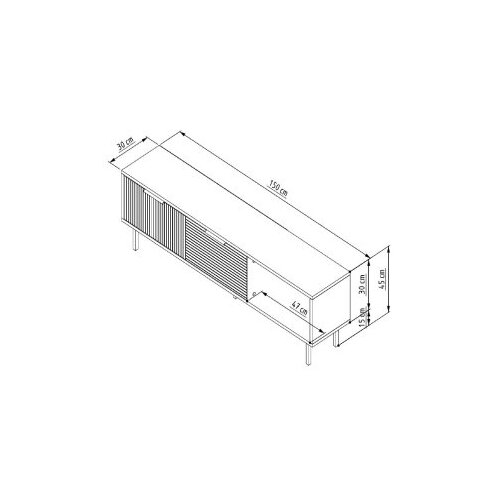 Hanah home TV komoda Venus, 150x45x30 cm, bijela Slike