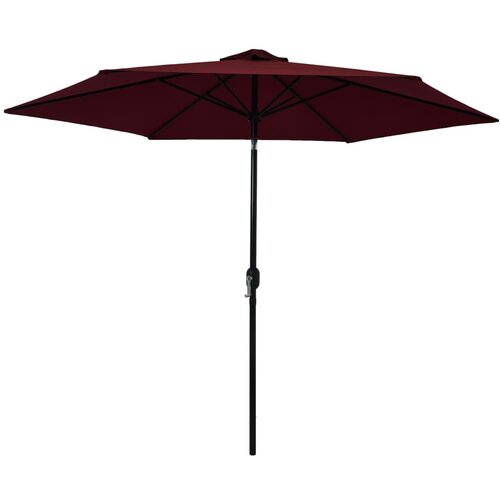 VidaXL Senčnik s kovinskim drogom bordo rdeč 300 cm Slike