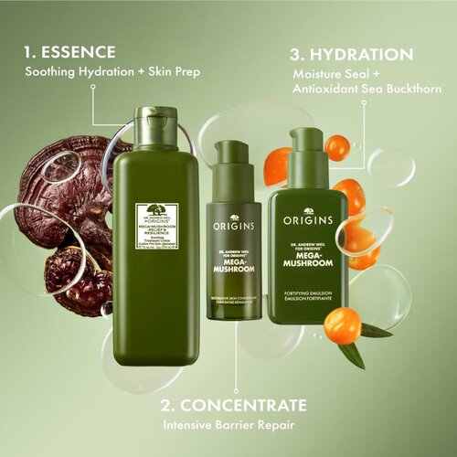 Origins Dr. Andrew Weil for &amp;trade; Mega-Mushroom Fortifying Emulsion with Reishi and Seabuckthorn umirujuća i hidratantna emulzija 100 ml Slike