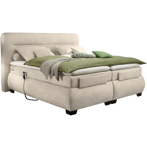 Esposa POSTELJA BOXSPRING 160 cm x 200 cm , tekstil peščene barve Cene