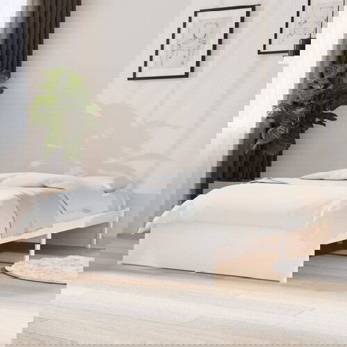 Furnova Posteljni okvir bel iz trdnega lesa 120x200 cm, (21934933) Slike