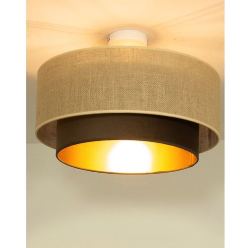  plafonski luster sarta 1xE27/60W/230V, prečnik 45 cm, smeđa/juta Slike