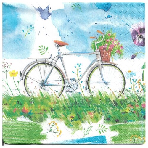  Za dekupaž Watercolour Bicycle - 1 kom  (salvete za dekupaž) Cijene