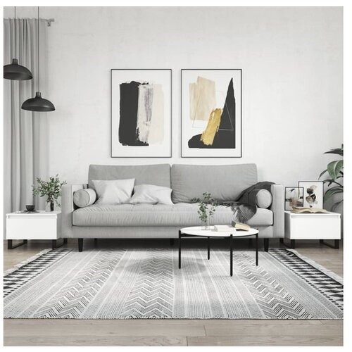 vidaXL Klubska mizica 2 kosa bela 50x46x35 cm inženirski les Cene
