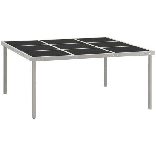  Vrtni blagovaonski stol 170 x 170 x 74,5 cm od stakla i čelika Cijene