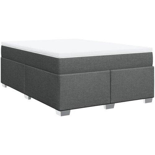 Maison Chic Box spring posteljni - Vzmetna postelja z vzmetnico temno siv 140x190 cm blago SL24374, (21890697) Cene