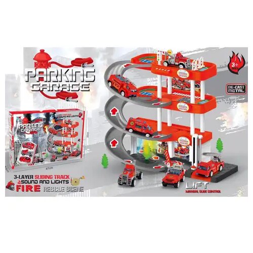 Magic Toys 3-nadstropna garažna hi&scaron;a z gasilskimi vozili, s svetlobnimi in zvočnimi efekti Cene