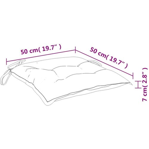  Jastuci za stolice 4 kom crni karirani 50x50x7 cm od tkanine Slike