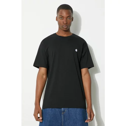 Carhartt WIP Pamučna majica S/S Madison za muškarce, boja: crna, bez uzorka, I033000.0D2XX