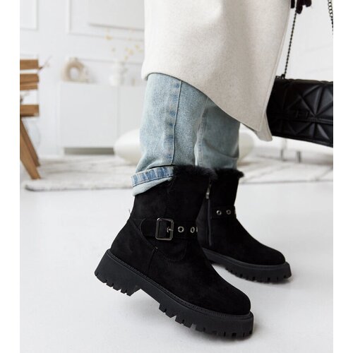 Gemre Black insulated eco-suede ankle boots Arturo Cijene