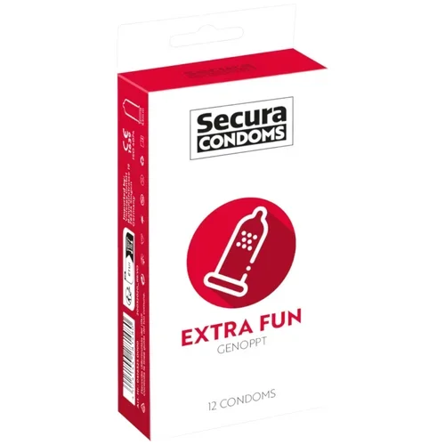 Secura Extra Fun - točkasti kondom - 53 mm (12 kom)
