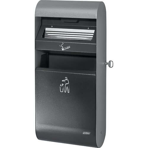 Probbax Lepo oblikovan stenski pepelnik, 3 l, VxŠxG 670 x 300 x 140 mm, z notranjim vedrom Cene