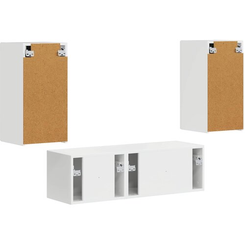  Set zidnog ormarića za TV Zidne 4 pcs Visoki sjaj bijela Slike