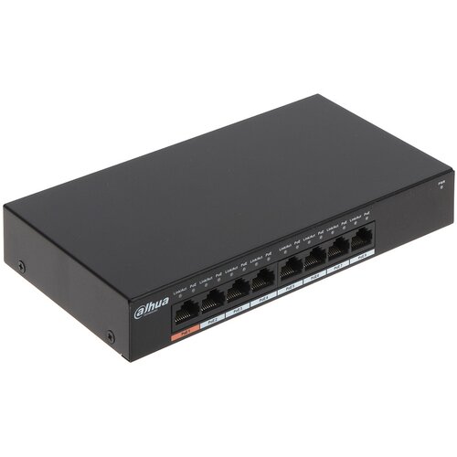 Dahua Technology PFS3008-8GT-96 mrežni preklopnik Neupravljano L2 Gigabit Ethernet (10/100/1000) Podpora za napajanje preko Etherneta (PoE) Črna Slike