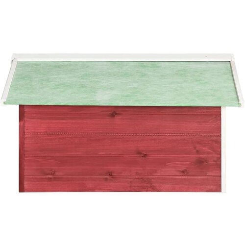 vidaXL garaža za robotsku kosilicu 72x87x50 cm crveno-bijela jelovina Cijene