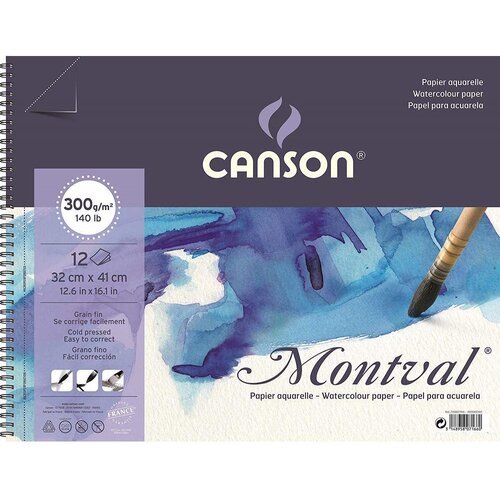 Canson Blok akvarelni spirala Montval 32x41 cm 300 g, 12 listni; Cold Pressed, (22005346) Cene