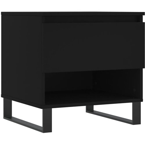 Maison Chic Klubska mizica - kavna mizica - Nizka mizica črna 50x46x50 cm inženirski les, (21753524) Slike