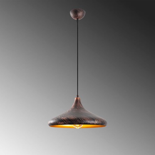 Opviq lights Crna/u bakrenoj boji viseća svjetiljka s metalnim sjenilom ø 34 cm Barek – Cijene