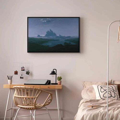  Slika - Caspar David Friedrich &amp;ndash; Cliff reef on the beach 120x80 U crnom drvenom okviru Slike