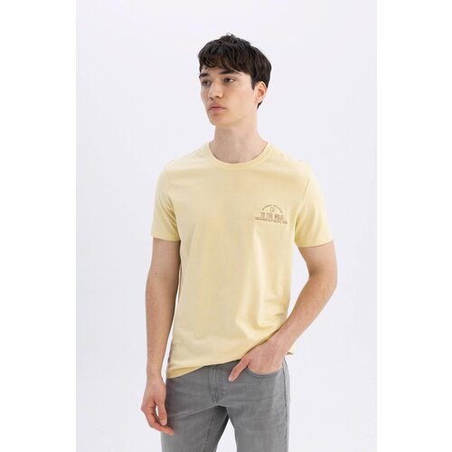 Defacto slim fit crew neck printed short sleeve t-shirt Slike