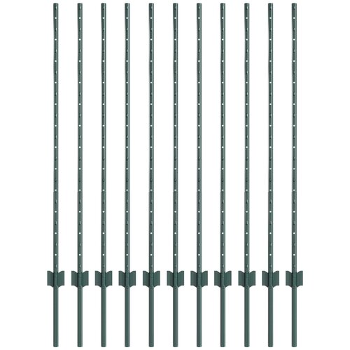 vidaXL Stupovi ograde 11 kom U obliku Zeleni 120 cm čelik Cijene
