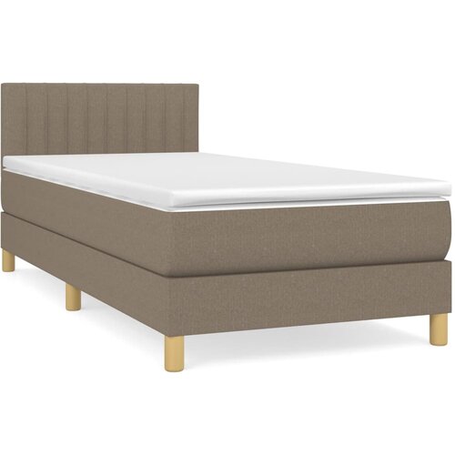 Maison Chic Box spring postelja - Vzmetna postelja z vzmetnico taupe 100x200 cm blago SL19362, (21885513) Cene