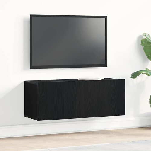 TV ormar Zidne Crni hrast 80 x 30 x 30 cm Konstruirano drvo Cene