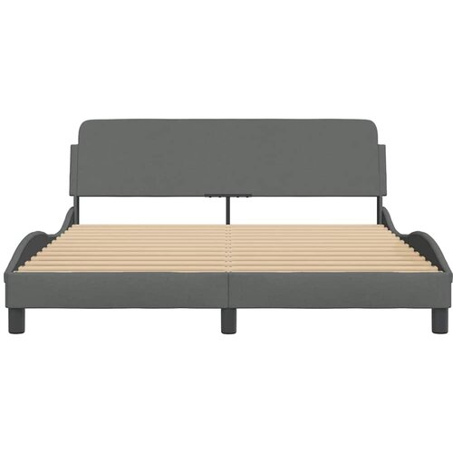  Okvir za krevet Dover tamnosivi 160x200 cm od tkanine Slike