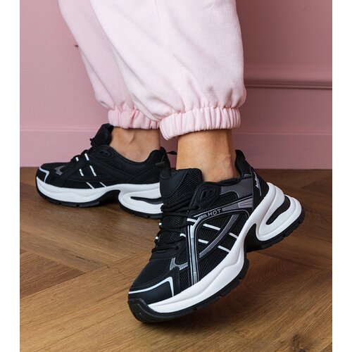 Gemre Black sporty sneakers with chunky sole Manora Cene