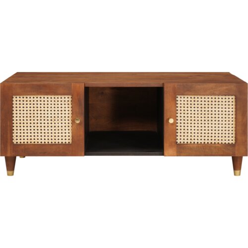 vidaXL klubske mizice s polico s shranjevanjem z vrati rjava 100 x 54 x 40 cm Cene