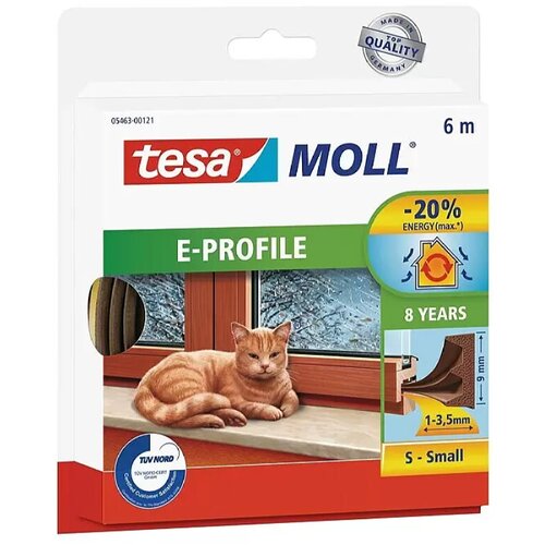 Tesa Tesnilni trak MOLL Standard E-profil (rjav, 6 m x 9 mm x 4 mm, primeren za: reže od 1 do 3,5 mm) Cene
