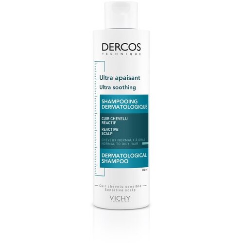 Vichy Dercos Ultra Soothing ultra umirujući šampon za normalnu i masnu kosu i osjetljivo vlasište 200 ml Cijene