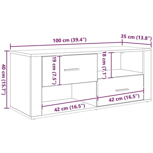  ormar Staro drvo 100 x 35 x 40 cm Konstruirano drvo Slike