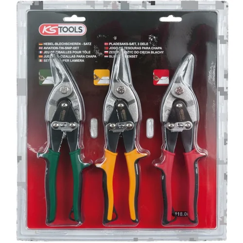 Ks Tools škarje za pločevino, set 3 kosov, (21019960) Ks Tools škarje za pločevino, set 3 kosov, (21019960)