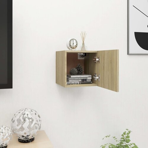 vidaXL stenska TV omarica sonoma hrast 30,5x30x30 cm Cene