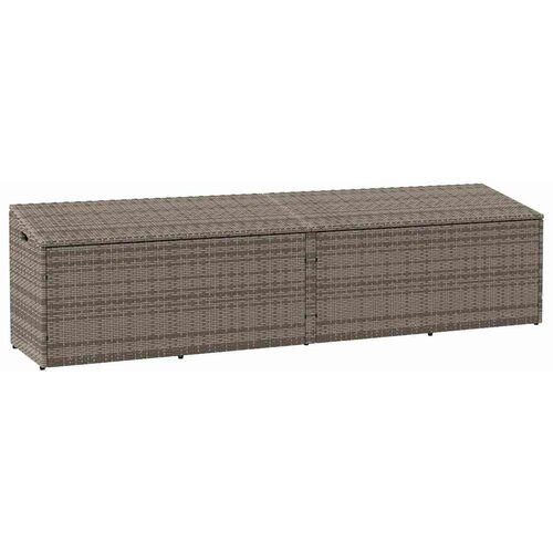  Vrtna kutija za pohranu siva 220x50x58 cm poli ratan - Siva 220 x 50 x 58 cm Cijene