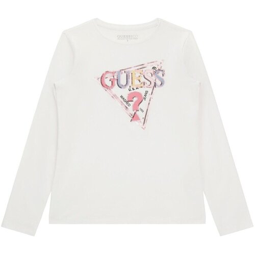 Guess Majice z dolgimi rokavi LS T SHIRT Bela Slike