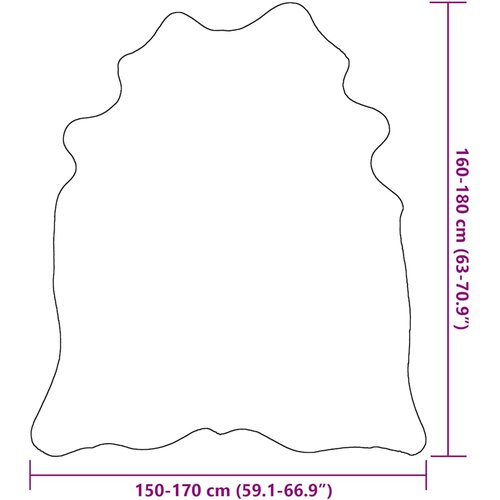  Tepih od prave kravlje kože 150 x 170 cm crni Slike