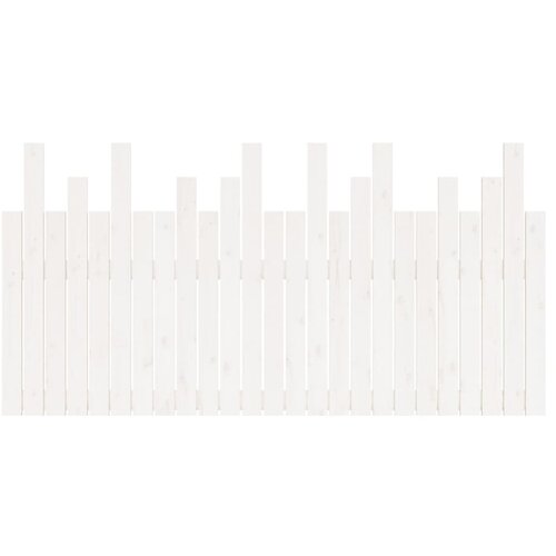  Zidno uzglavlje bijelo 159,5x3x80 cm od masivne borovine Slike