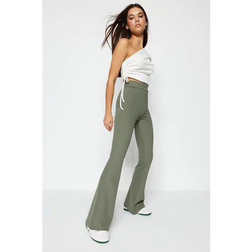 Trendyol Pants - Khaki - Flare