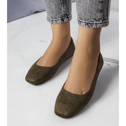 Gemre Green eco-suede ballet flats Jules Cijene