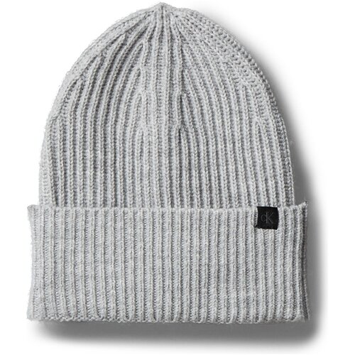 Calvin Klein Jeans Kape Monogram Rib Beanie Siva Slike