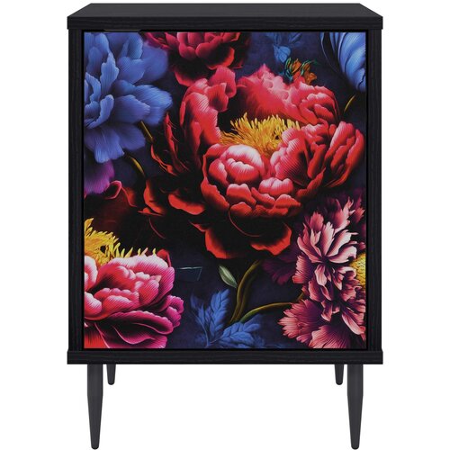  Noćni ormar KIEL Crni hrast 36 x 33 x 51 cm Konstruirano drvo Slike