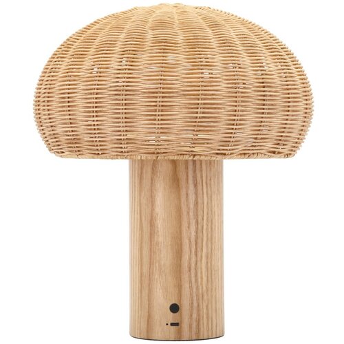 Villa Collection LED namizna svetilka v naravni barvi s senčnikom iz ratana (višina 32 cm) – Cene