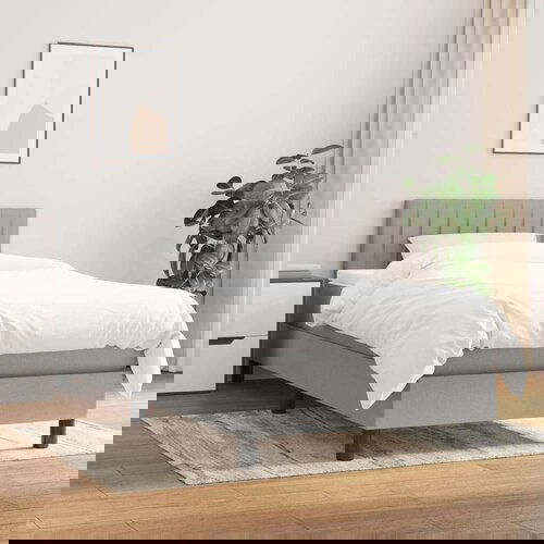  Box spring postelja z vzmetnico svetlo siva 80x200 cm blago, (20901683) Cene