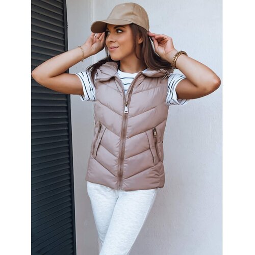 DStreet Women&amp;#039;s quilted vest LENA camel TY3048 Slike