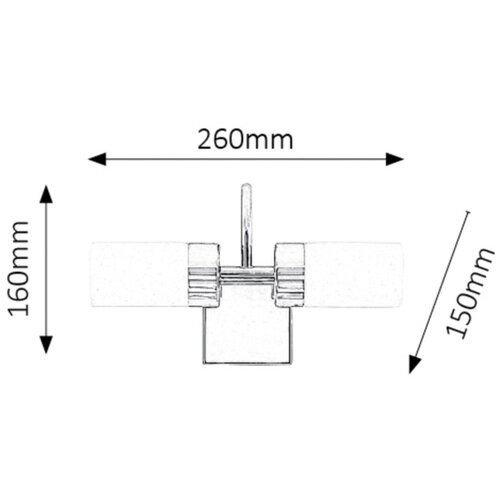 Rabalux betty zidna lampa led 2x4W, hrom, IP44 kupatilska rasveta Slike