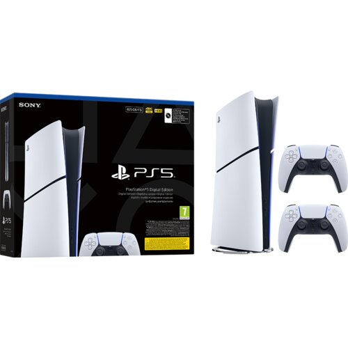 Playstation Igralna konzola 5 Slim Digital, 825GB + dodaten kontroler (bel) Cene
